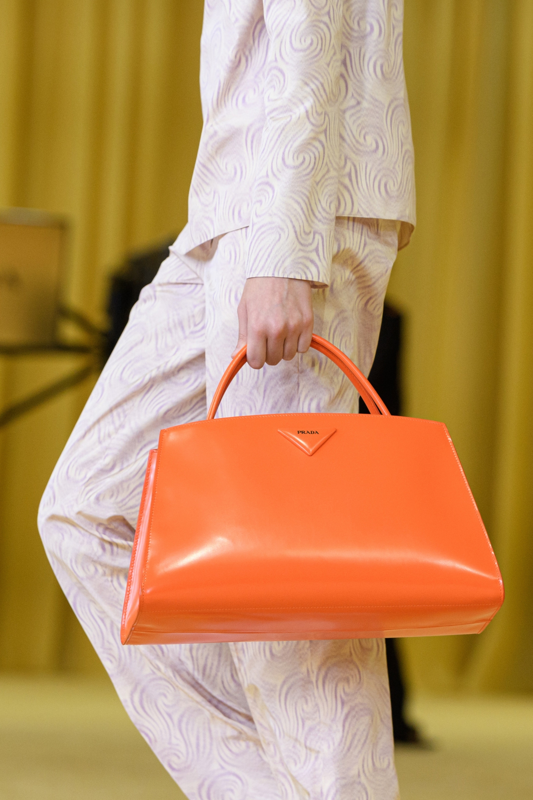 Brightly colored leather goods